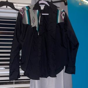 Women M rodeo shirt/ button down
